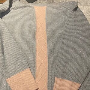 Avenue Gray and Pink Women's Cardigan